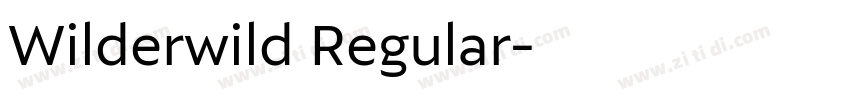 Wilderwild Regular字体转换